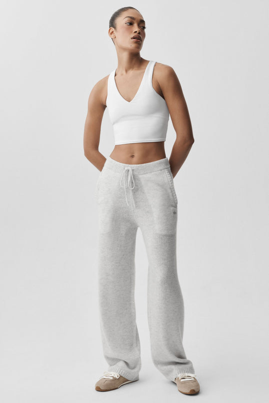 Wool Cashmere New Class Sweatpant - White Heather