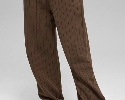 Pinstripe Straight Leg Sweatpant - Espresso Pinstripe