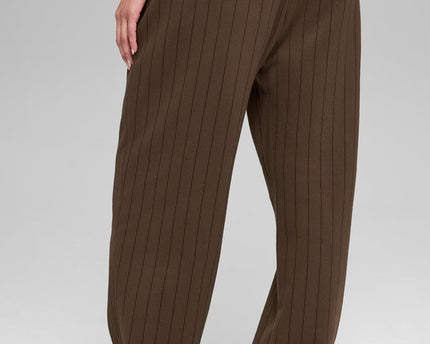 Pinstripe Straight Leg Sweatpant - Espresso Pinstripe