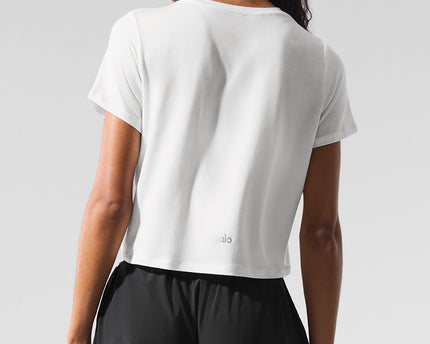 Cropped All Day Short Sleeve - White