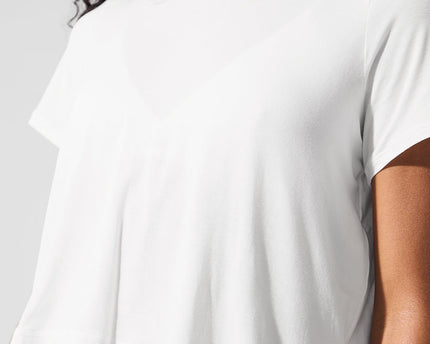 Cropped All Day Short Sleeve - White