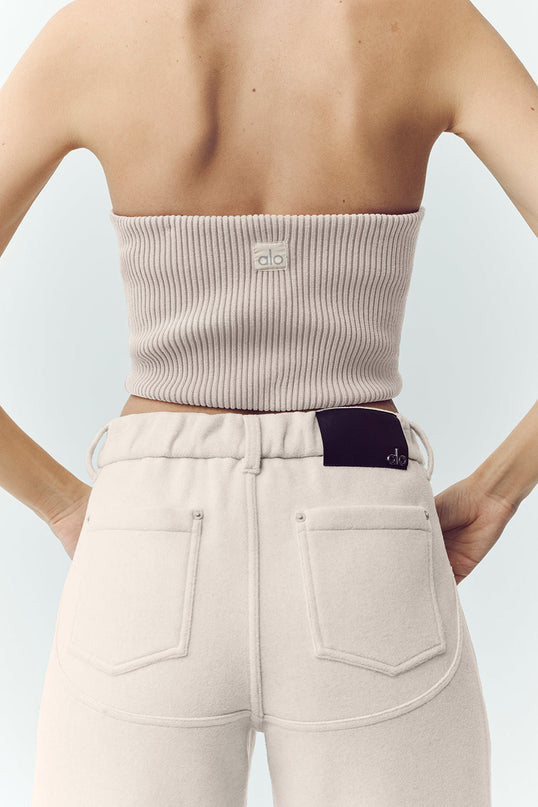 Wool Blend Nightcap Corset Top - Cafe Au Lait