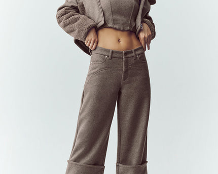 Wool Blend Nightcap Corset Top - Alpine Cocoa Heather
