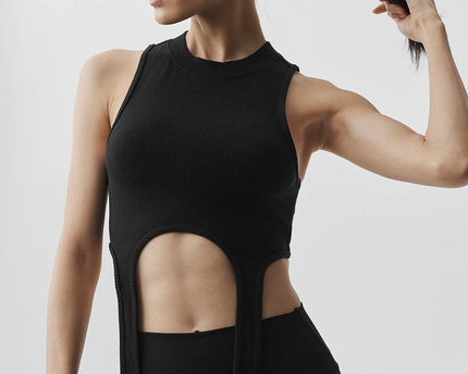Wellness Rib Flaunt Tank - Black