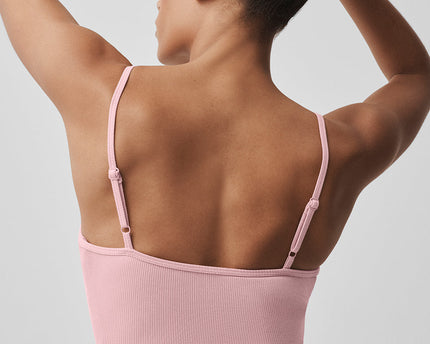 Ribbed Delicate Lounge Tank - Vintage Pink