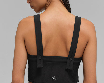 Cropped Dreamscape Tank - Black