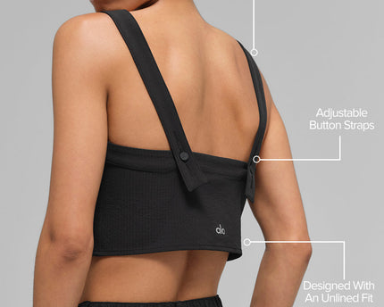 Cropped Dreamscape Tank - Black