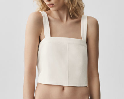 Cropped Dreamscape Tank - Ivory