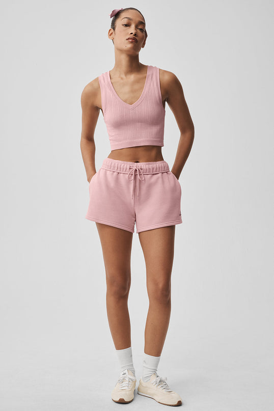 Seamless Pointelle Tank - Vintage Pink