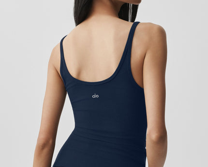 Ribbed Adore Tank - Navy