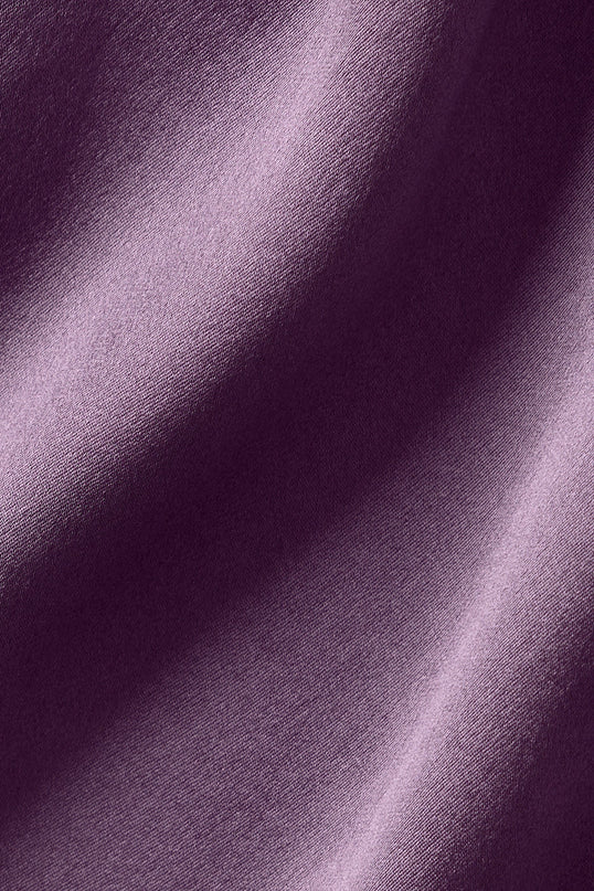 Silk Luminous Cropped Button Down Long Sleeve - Plum Kiss