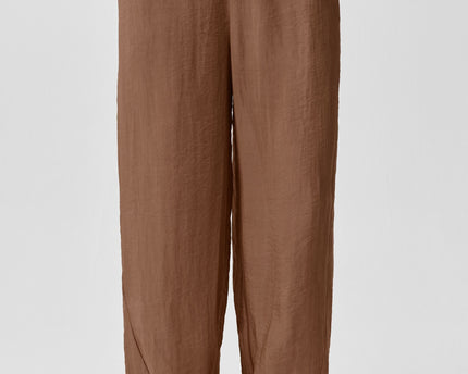 Semi-Sheer Golden Hour High-Waist Straight Leg Pant - Sun Kissed Brown