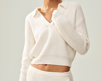 Cashmere Northstar Polo - Ivory