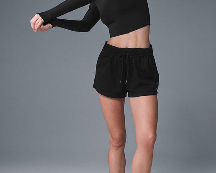 Alosoft Crop Finesse Long Sleeve - Black
