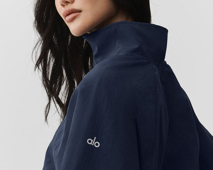 Cropped 1/4 Zip Alumni Pullover - Navy