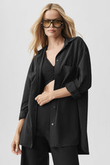 Dreamscape Button Down Long Sleeve - Black
