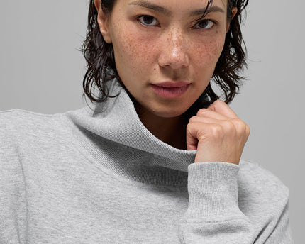 Hazy Mock Neck Pullover - Athletic Heather Grey