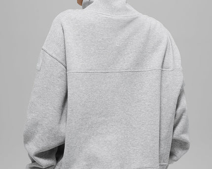 Hazy Mock Neck Pullover - Athletic Heather Grey