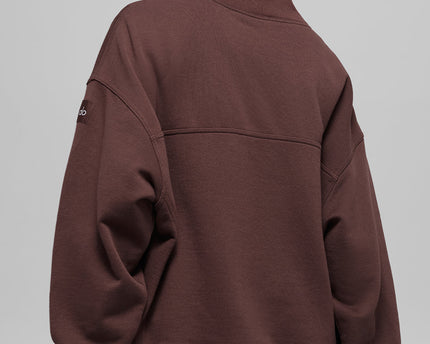 Hazy Mock Neck Pullover - Brownstone