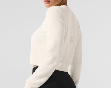 Snuggle Up Sweater Cropped Cardigan - Ivory