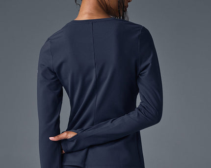 Airbrush Winter Warm Nocturne Long Sleeve - Navy