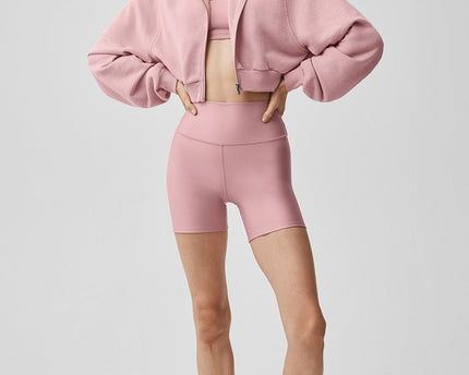 Sweet Escape Zip Up Hoodie - Vintage Pink