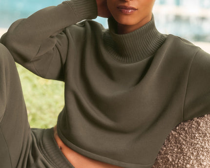 Cropped Serenity Coverup - Olive Tree