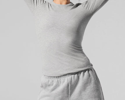 Ribbed Modal Long Sleeve - Athletic Heather Grey
