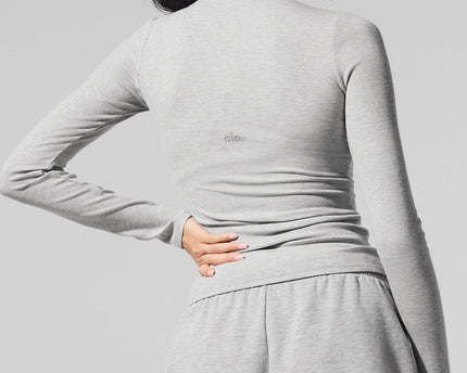 Ribbed Modal Long Sleeve - Athletic Heather Grey
