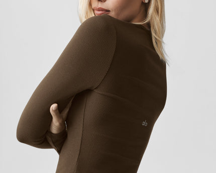 Ribbed Modal Long Sleeve - Espresso