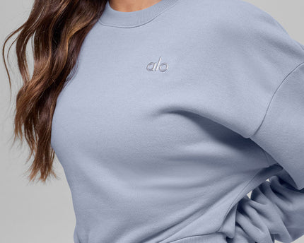 Cropped Accolade Crewneck - Winter Frost