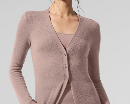 Sheer Cashmere Long Cardigan - Taupe