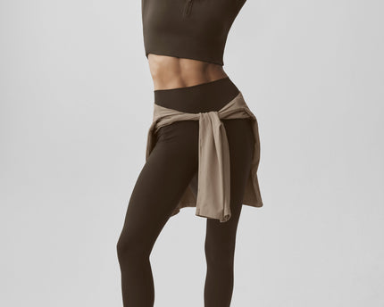 ALO Softsculpt Precision 1/4 Zip Long Sleeve - Espresso