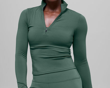 ALO Softsculpt Precision 1/4 Zip Long Sleeve - Clover Green