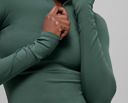 ALO Softsculpt Precision 1/4 Zip Long Sleeve - Clover Green