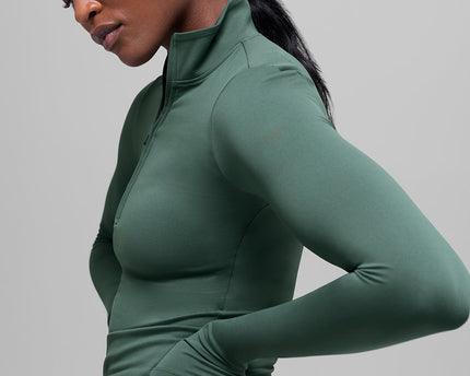 ALO Softsculpt Precision 1/4 Zip Long Sleeve - Clover Green