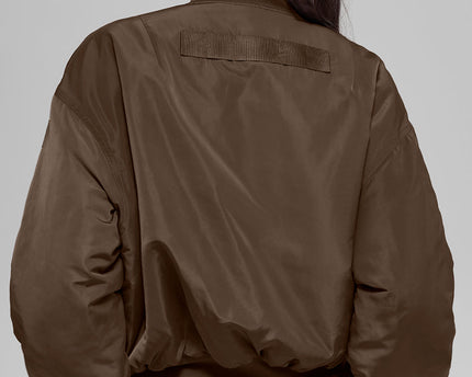 Faux Fur Urbanite Bomber - Espresso/Ivory