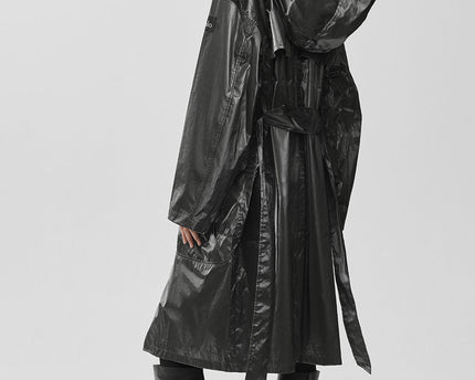 Metallic Break Line Trench - Silver Metallic