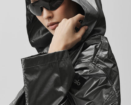 Metallic Break Line Trench - Silver Metallic
