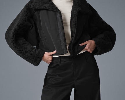 Sherpa Cozy Escape Puffer - Black/Black