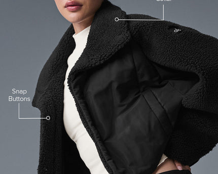 Sherpa Cozy Escape Puffer - Black/Black