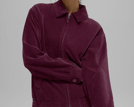 Micro Corduroy On Duty Jacket - Burgundy