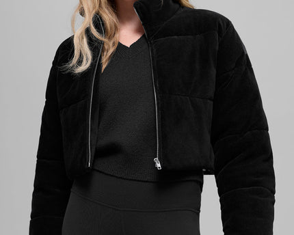 Micro Corduroy Dreamy Puffer - Black