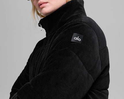 Micro Corduroy Dreamy Puffer - Black