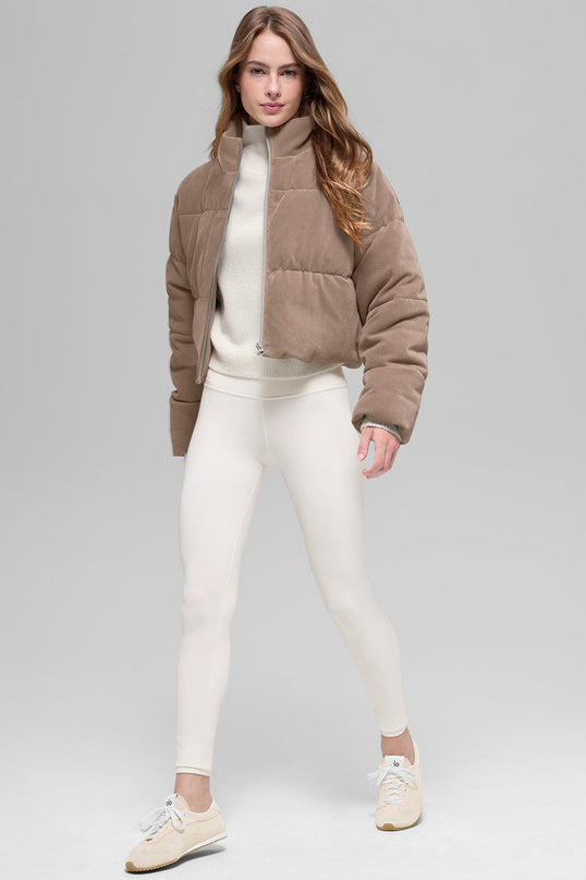 Micro Corduroy Dreamy Puffer - Chai Latte