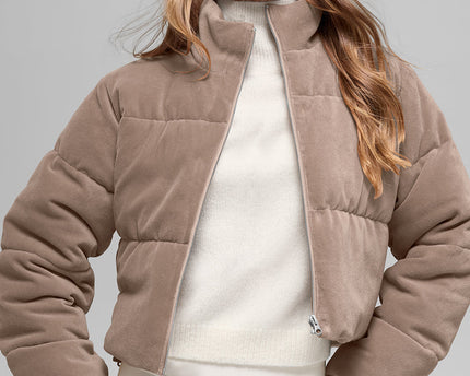 Micro Corduroy Dreamy Puffer - Chai Latte