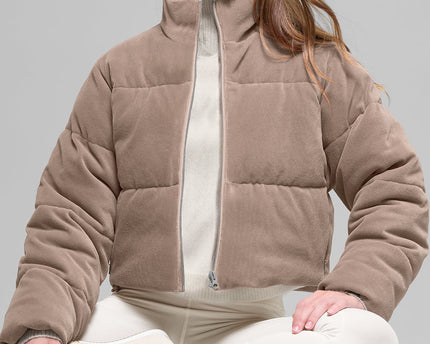 Micro Corduroy Dreamy Puffer - Chai Latte