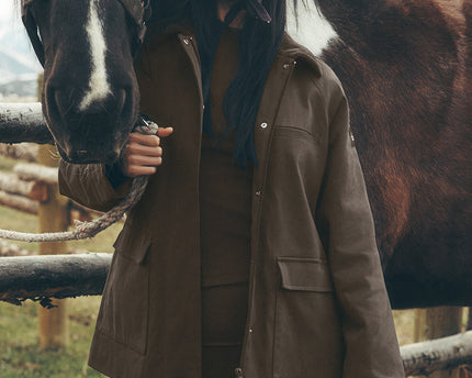 Twill Barn Jacket - Espresso