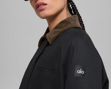 Twill Barn Jacket - Black/Espresso