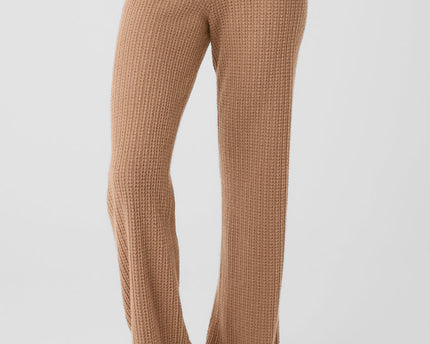 Cashmere High-Waist Plush Waffle Pant - Toasted Almond